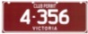 Vintage club permit plate