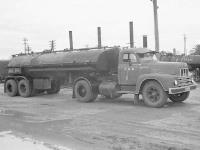 Historic black and white photo of Country Roads Board vehicle