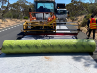 Laying Geofabrics material