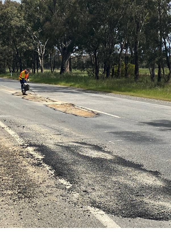 Crews are working hard to repair roads impacted by the recent flooding.