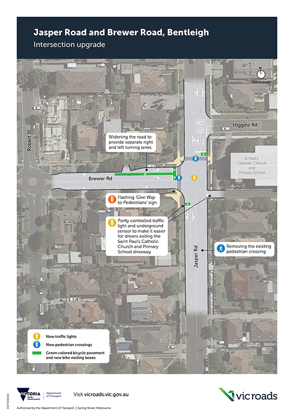 Jasper Road and Brewer Road Intersection Upgrade map