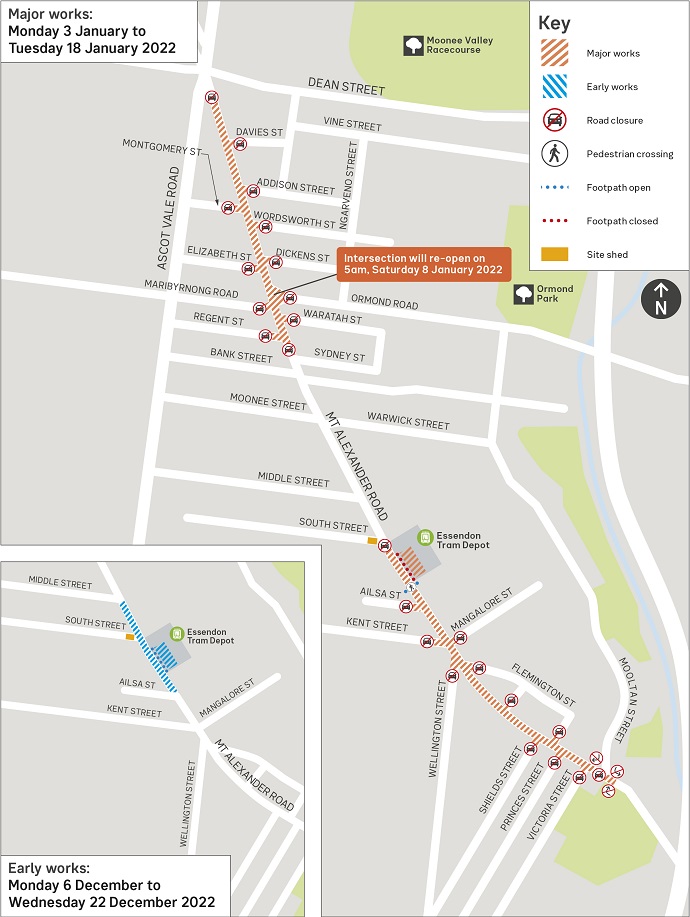Mount Alexander Road Network Upgrade Update map