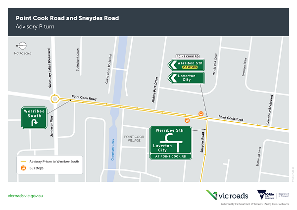Point Cook Road and Sneydes Road Intersection Upgrade Map