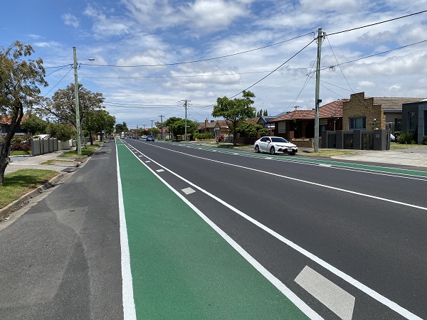 Pascoe Vale cycling lane