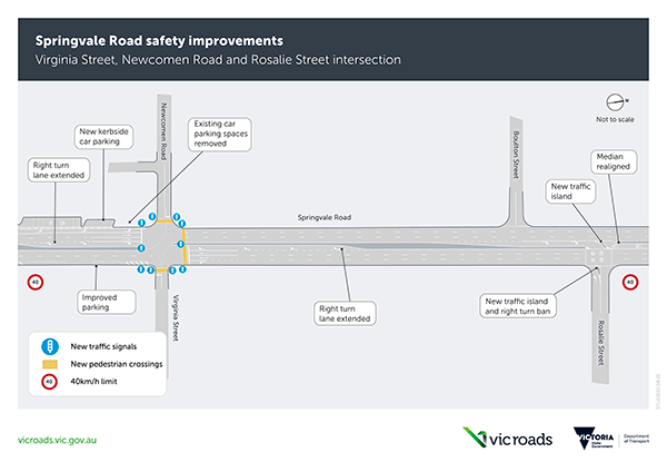 Springvale Road safety improvements map