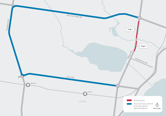 Sites 1 and 2: Millers Road, between Kororoit Creek Road and Noordenne Avenue