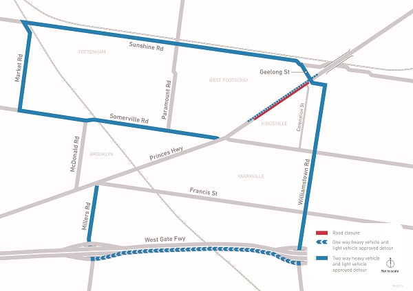 WRU resurfacing at Princes Highway 