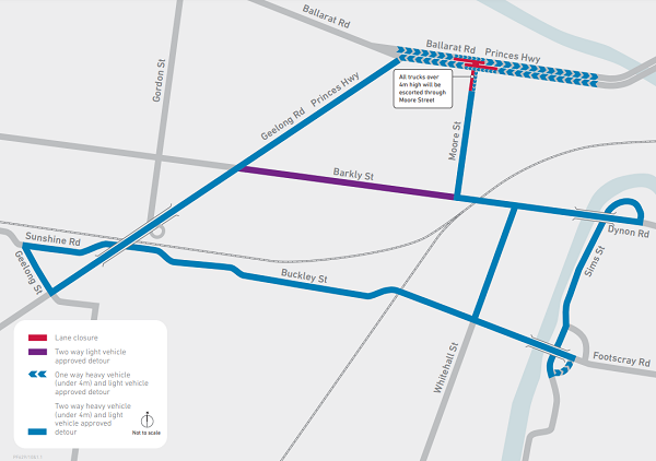 Western Roads Upgrade - road resurfacing on Princes Highway (Geelong Road)