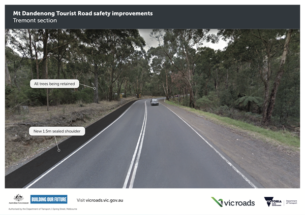 Artist’s impression of the Tremont section near 1000 steps carpark