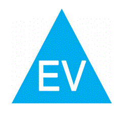 Blue electric powered vehicle label