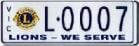 Lions club plate
