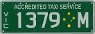 Metropolitan taxi plate