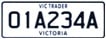 Vehicle trade plate