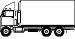 A 3 axle rigid truck