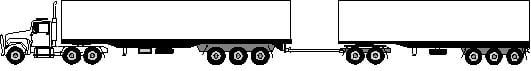 Prime mover with 2 or more trailers