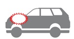 A vehicle with body damage but no chassis damage.