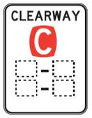 clearway sign