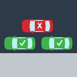 Image of a car double parked