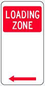 Image of a Loading zone sign