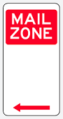 Image of a Mail zone sign