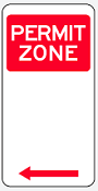 Image of a permit zone sign