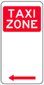Image of a taxi zone sign