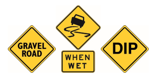 Changing conditions sign