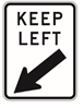 Keep Left sign