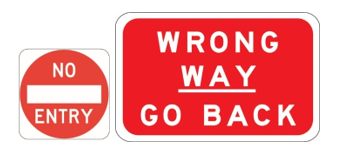No entry signs