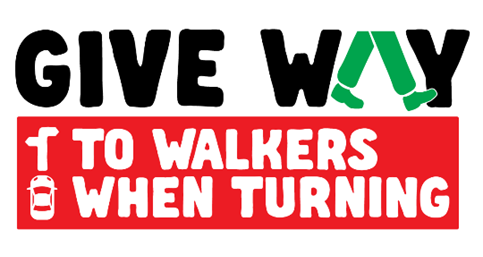 cycling rule - give way to walkers when turning