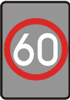 60 km/h electronic variable speed sign