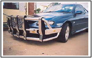 Bull bars should not obstruct the vision of a driver