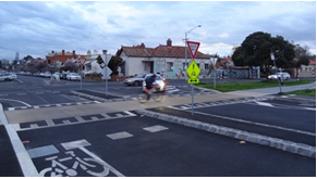 Image of a raised platform across a road