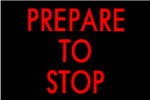 image showing prepare to stop sign