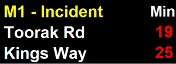 M1 Incident sign