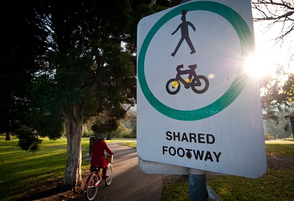 Shared footpath sign