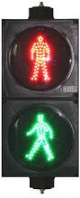image of Pedestrian crossing display lights