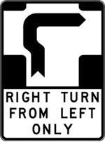 Hook turn sign