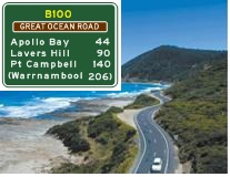 ‘B’ road route number sign