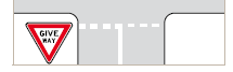 image showing a Give Way sign - You must slow down at a Give way sign or line and give way to other cars on the road you are entering or crossing