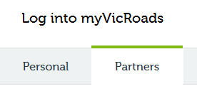image of logging into myVicroads