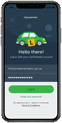 Image of mobile phone screen with the myLearners app