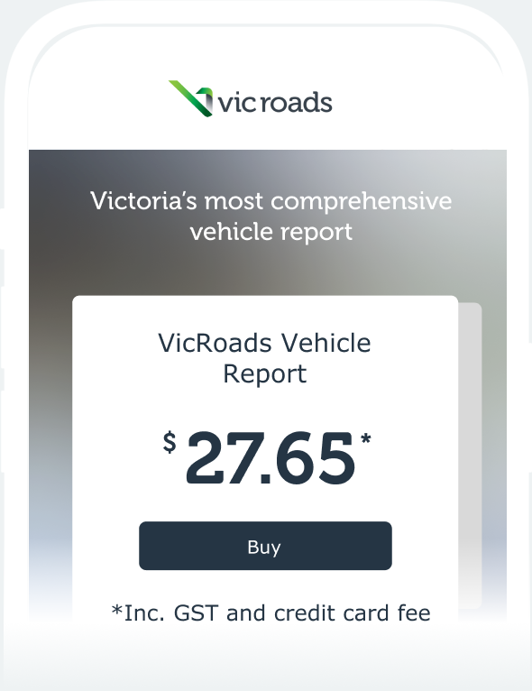 Buy a VicRoads Vehicle Report for $25.00