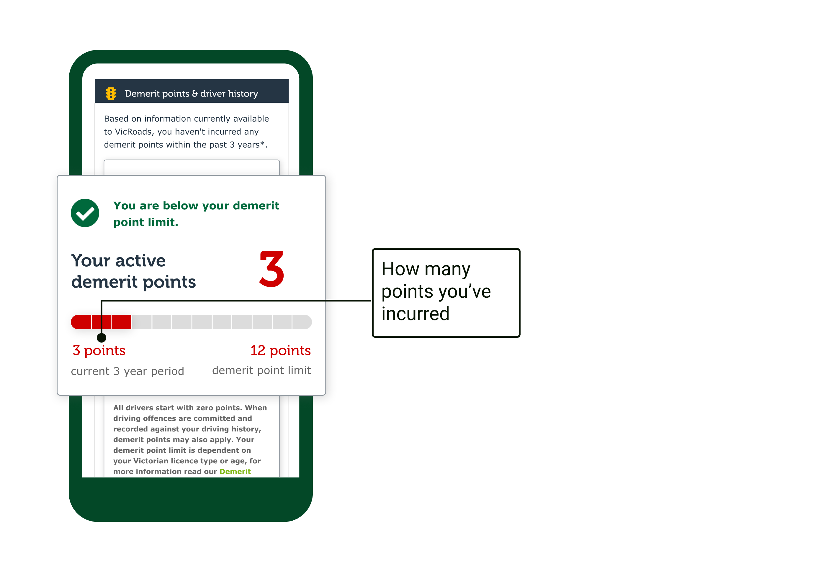 Demerit points incurred