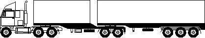 Example image showing a prime mover for a B-double in Victoria, Australia.