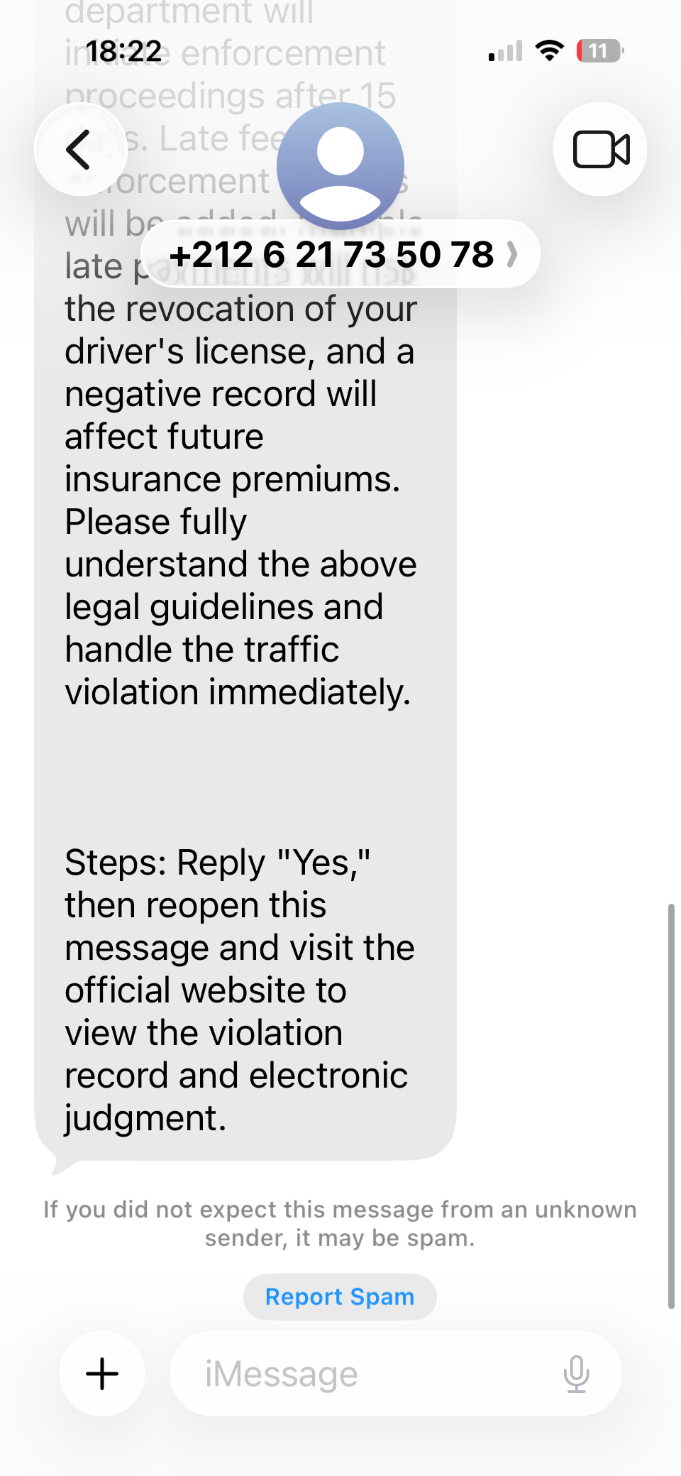 Scam VicRoads text message