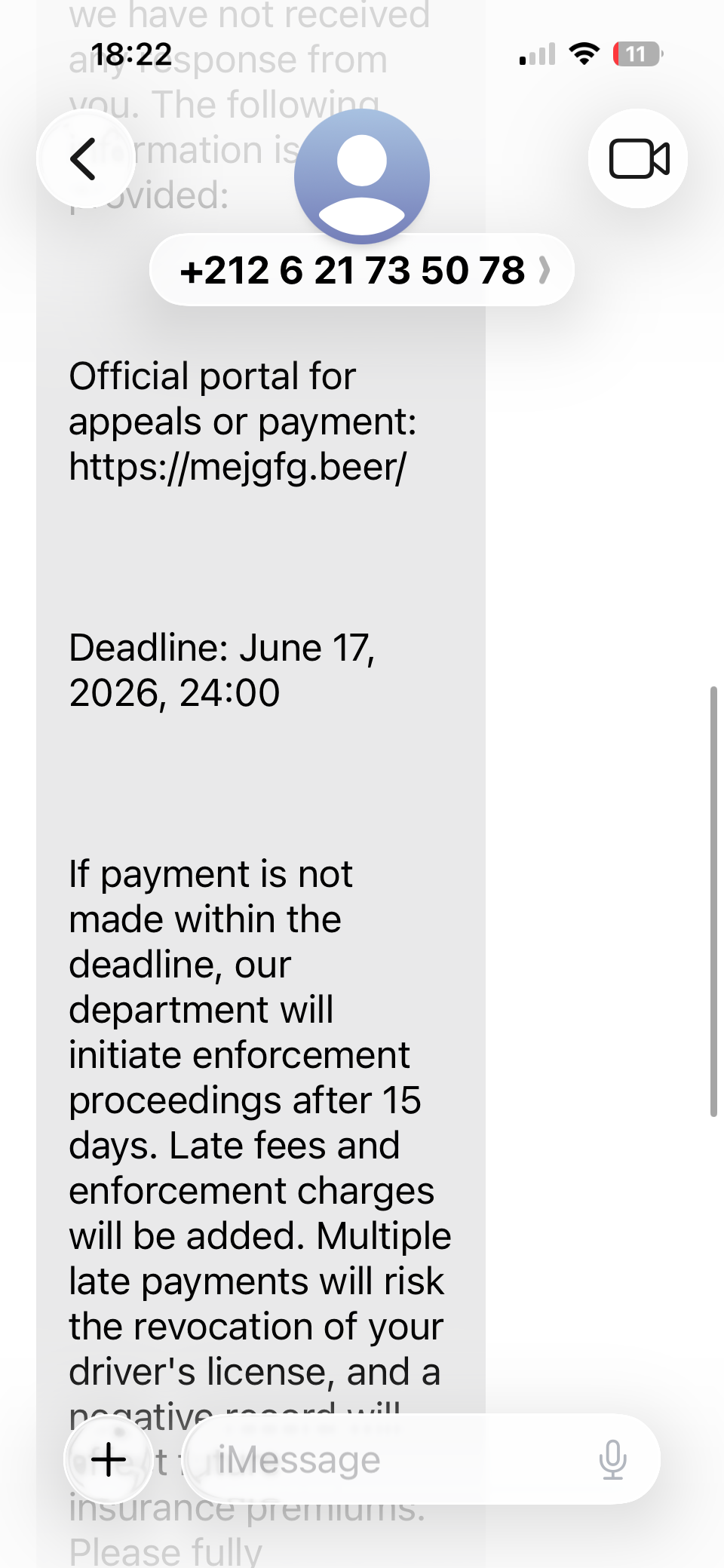Scam VicRoads text message