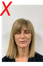 Unsuitable licence photo: person’s eyes are closed