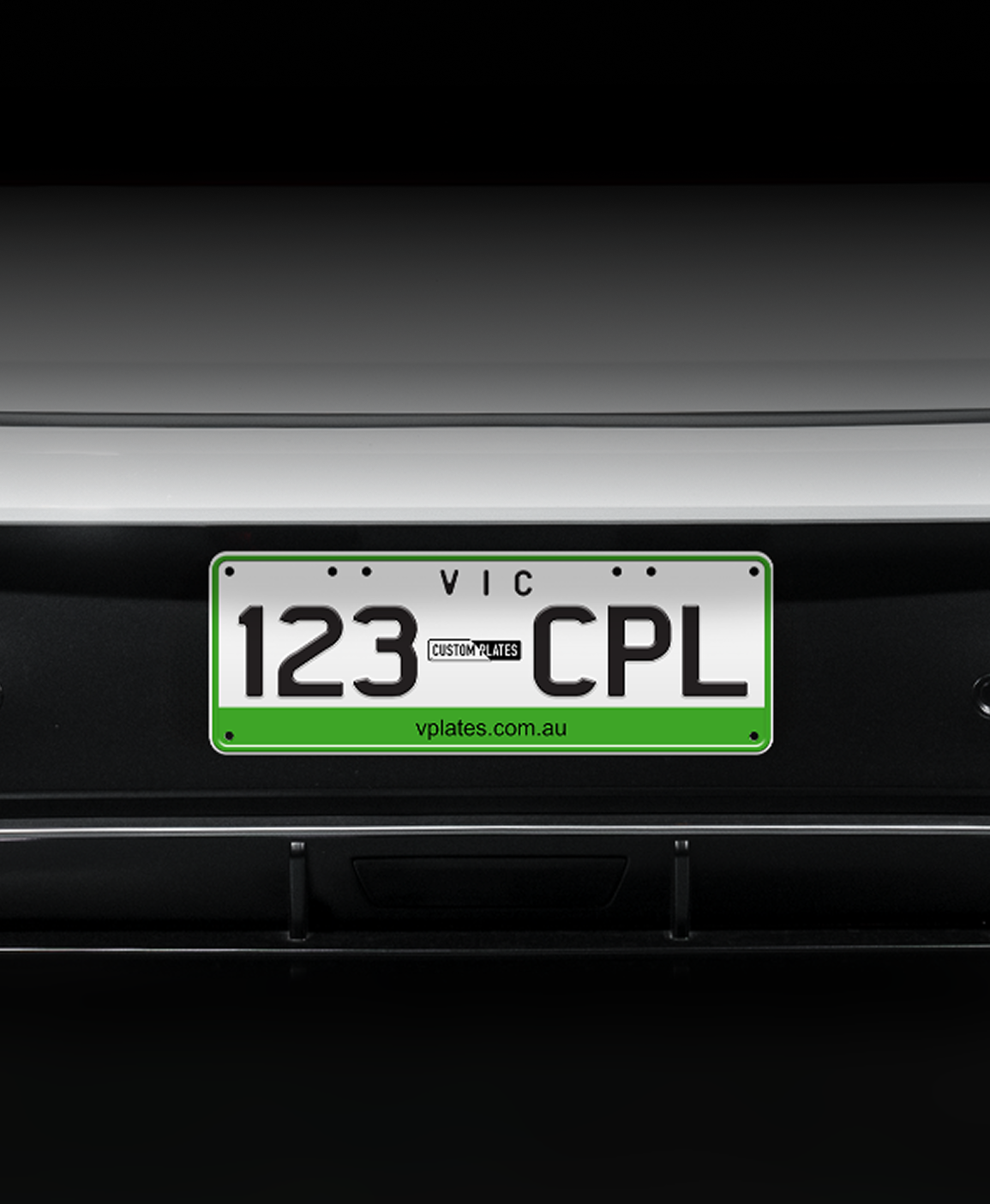 A rear view of a vehicle displaying a Victorian business number plate with the characters 123 CPL.