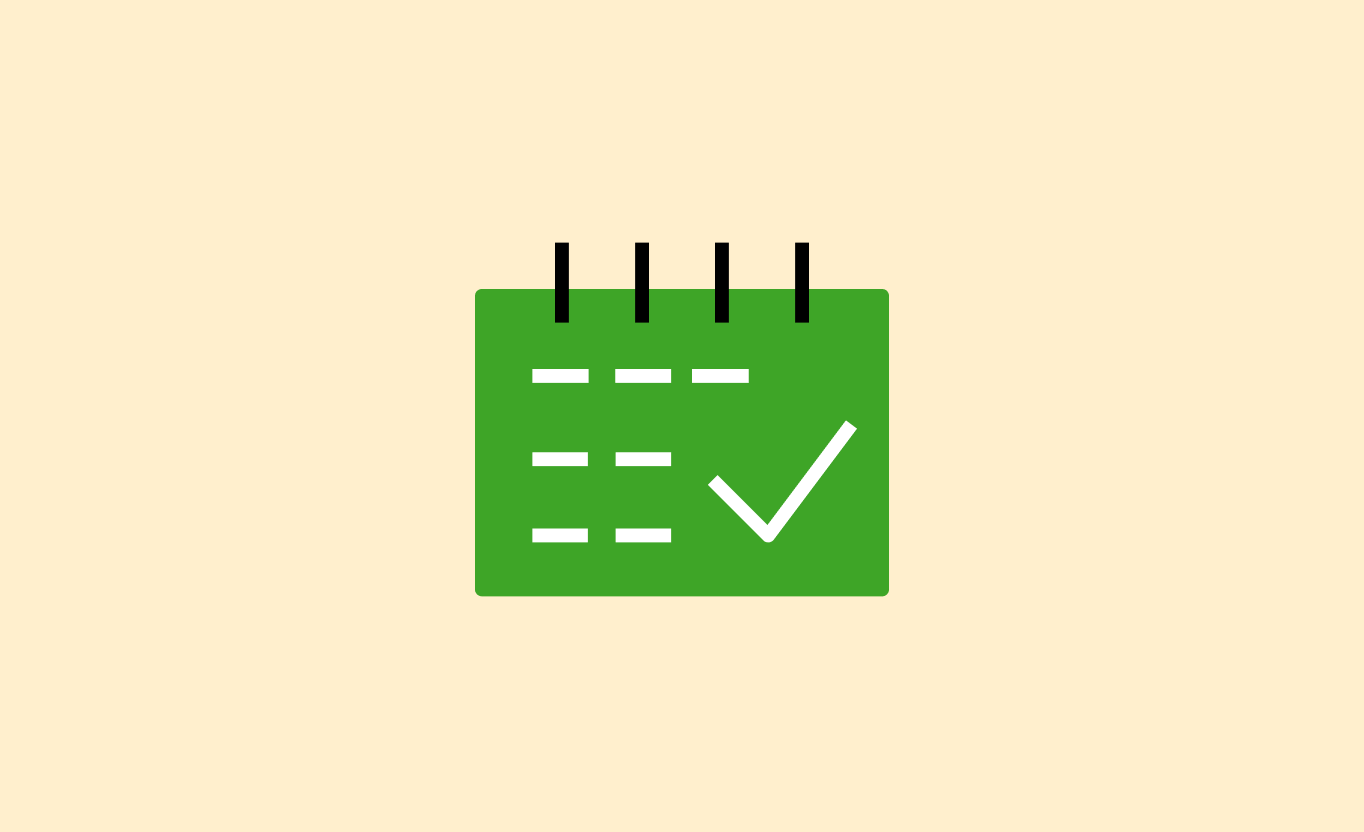 Cartoon image of a calendar